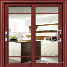 Aluminum Double Leaf Sliding Glass Door Profile Kitchen Door  with Grills